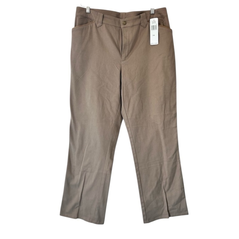 Lauren Ralph Lauren Women’s Anglesy Pants Dark Taupe Size 14 NWT